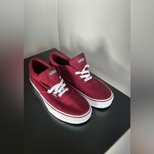 Vans Brand New Maroon Burgundy Tie Shoes Size 7 Never Worn MAKE OFFER